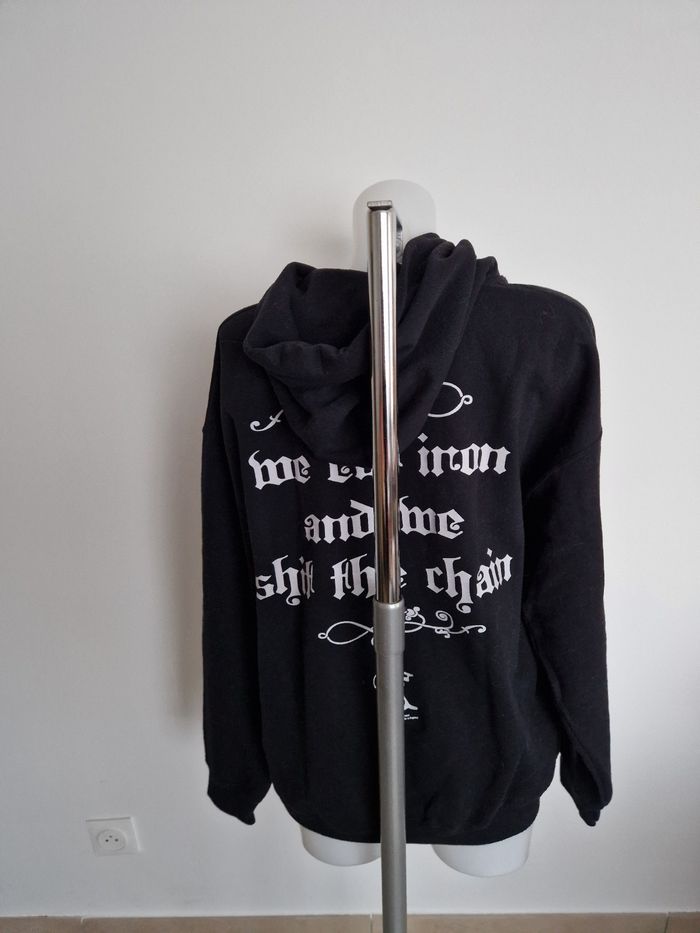 Sweat homme noir avec inscription blanche, Gildan - photo numéro 4