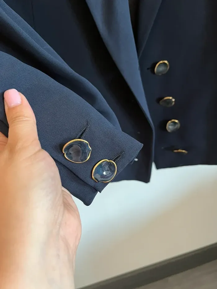 Veste blazer bleu Nina ricci vintage - photo numéro 4