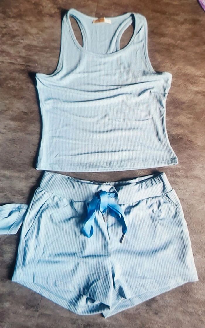 Ensemble 3 pièces pyjama/maison - photo numéro 2