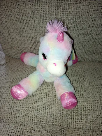 Peluche licorne multicolore