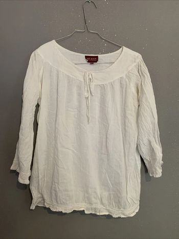 Haut Blouse Blanche En Coton La City T1 TS