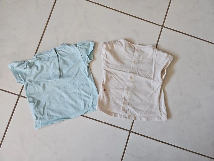 Lot de 2 t-shirts mc fille 9 mois BBF3 - photo numéro 5