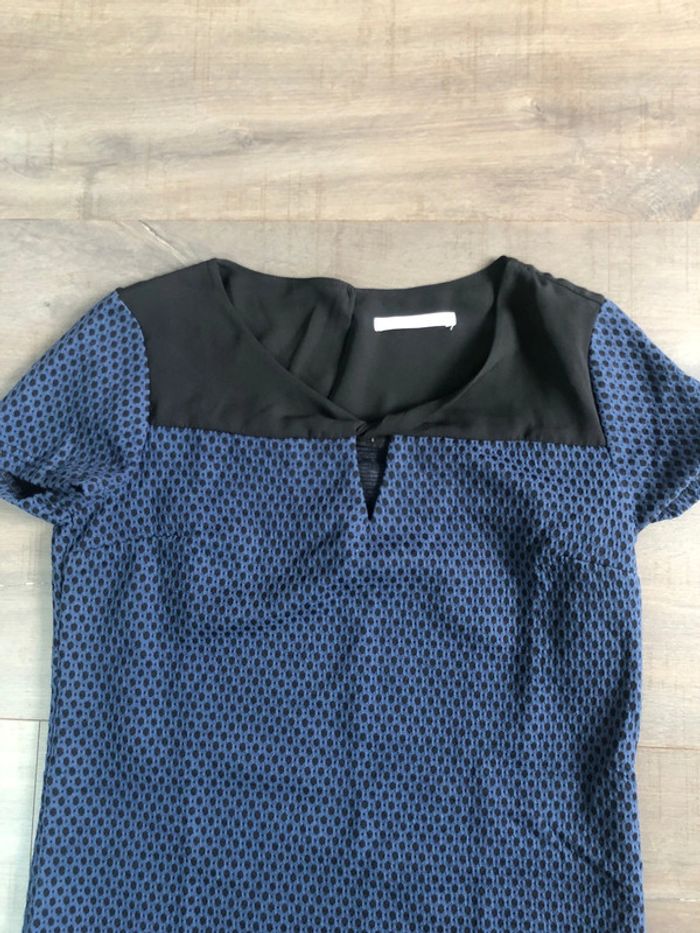 Robe droite et chic camaïeu taille 36 marine et noire - photo numéro 2