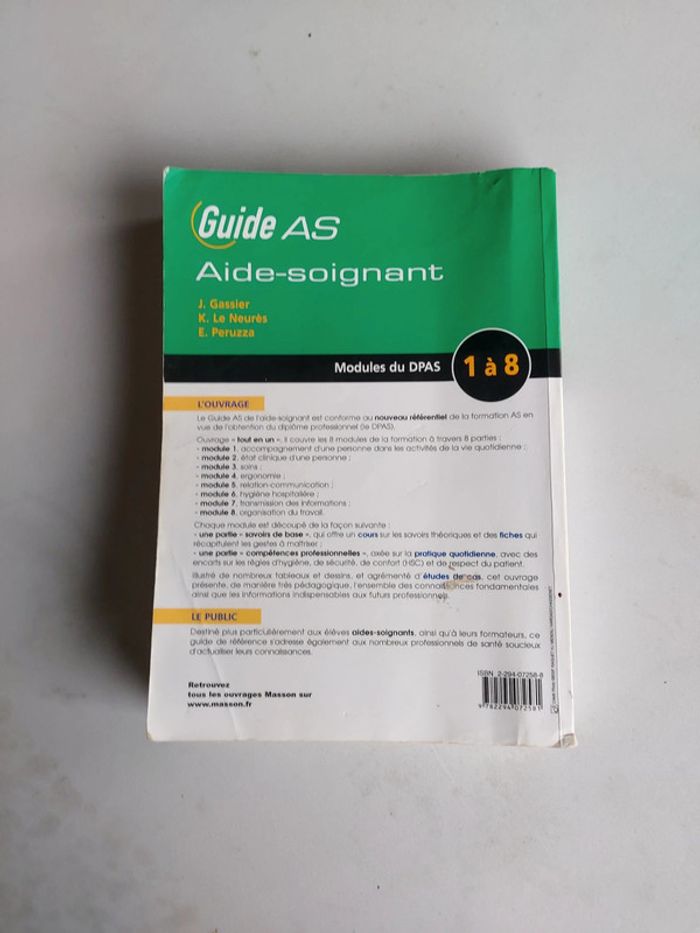 Guide Aide-soignant Modules du DPAS - photo numéro 2