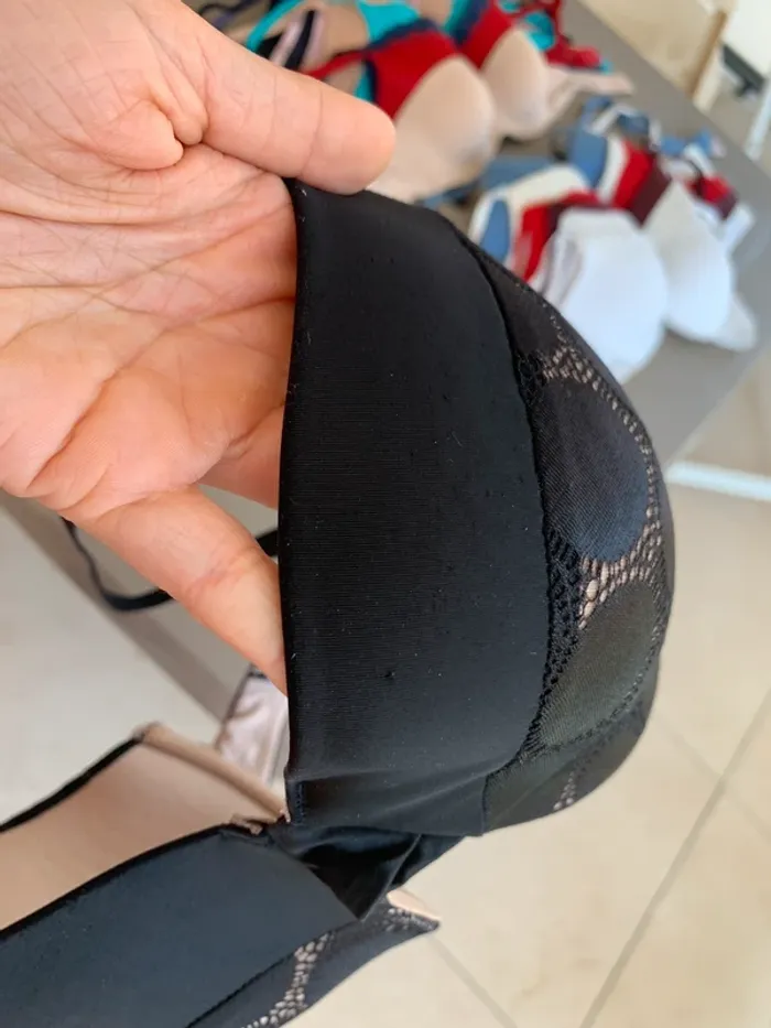 Soutien-gorge Etam n5 noir et beige 90C - photo numéro 2
