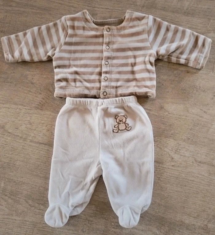 Pyjama 2 pièces bébé 1mois - photo numéro 2