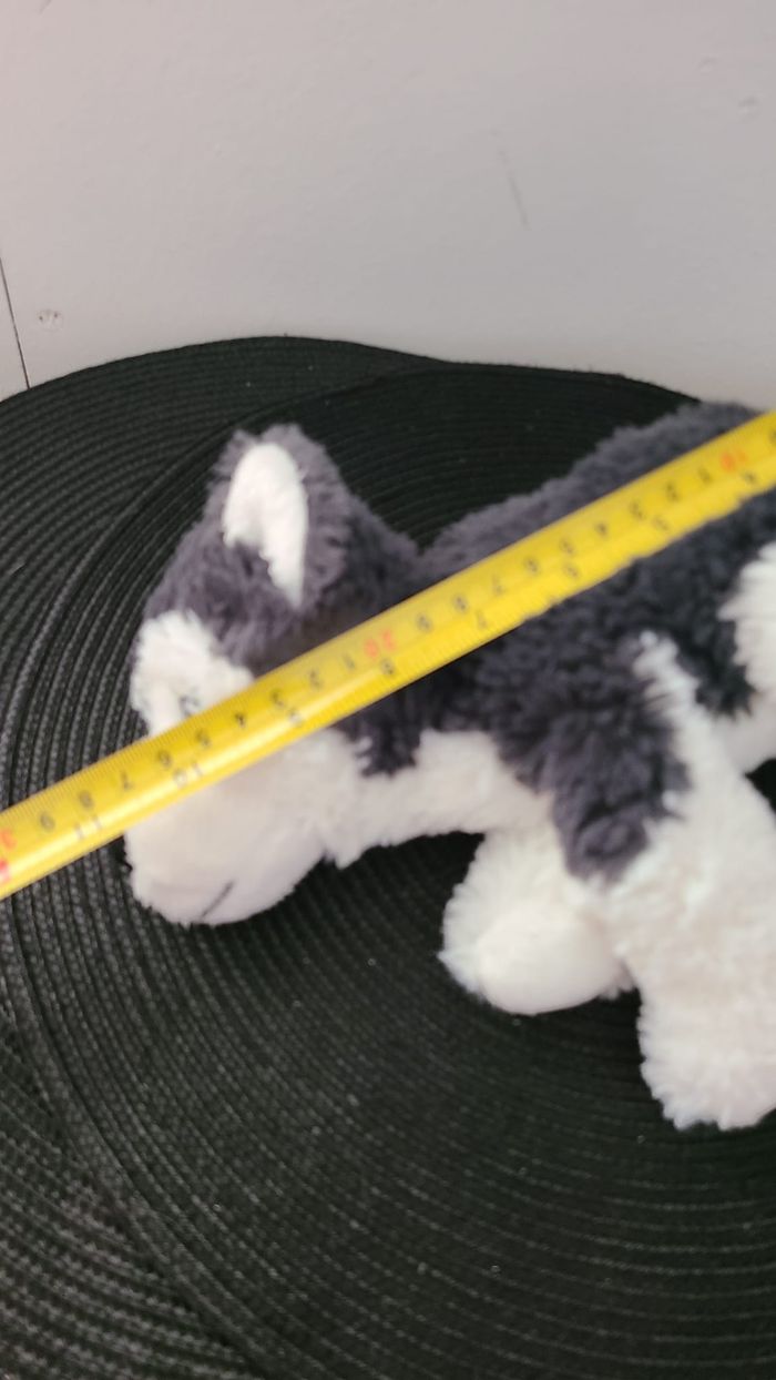 Peluche chien husky IKEA Livlig gris blanc chiot Sibérien - photo numéro 4
