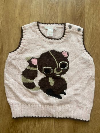 Pull sans manches fille 9/12M
