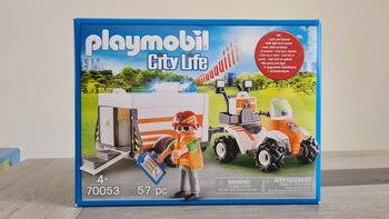 Playmobil 70053 - Quad et remorque de secours.