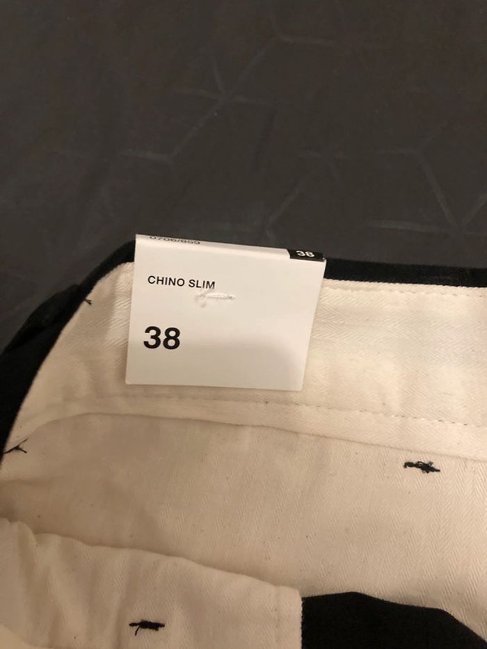 Pantalon homme chino noir neuf taille 38 Zara - photo numéro 4