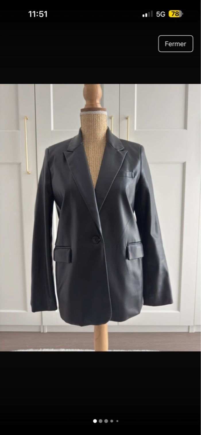 Blazer en similicuir