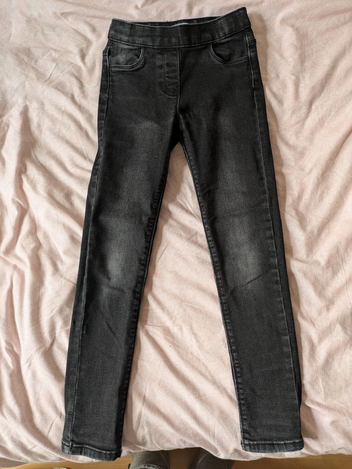 Jean fille slim noir 8 ans