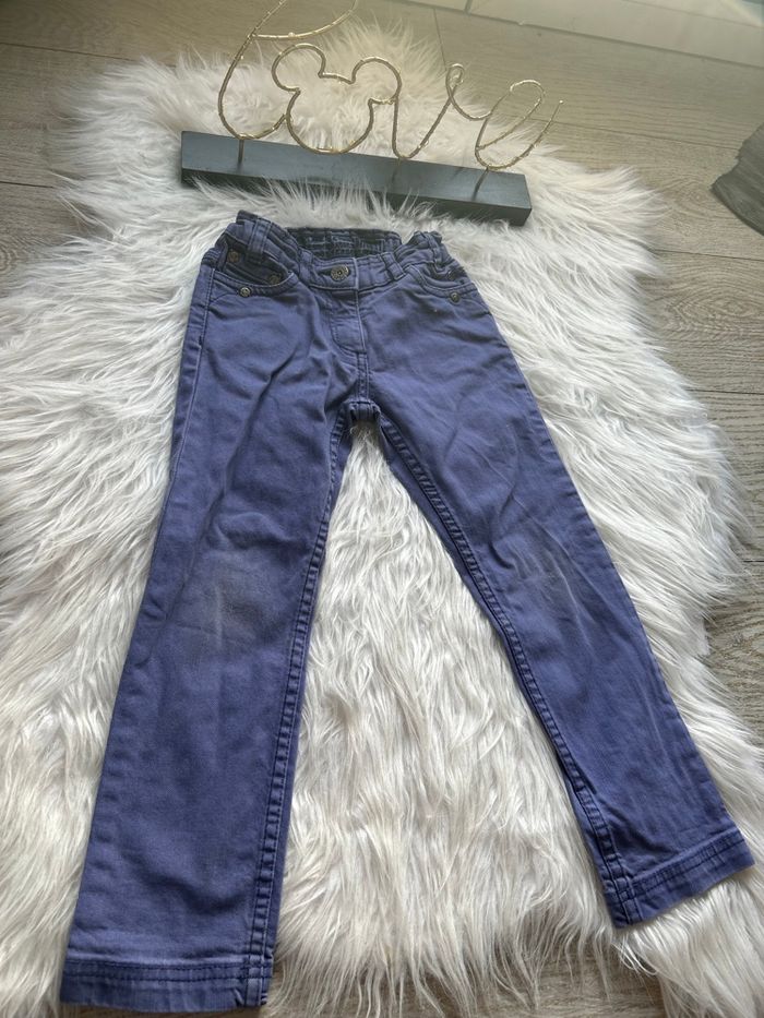 Très beau jeans jambes larges bleu violet 🥰 sergent major taille 5 ans - photo numéro 2