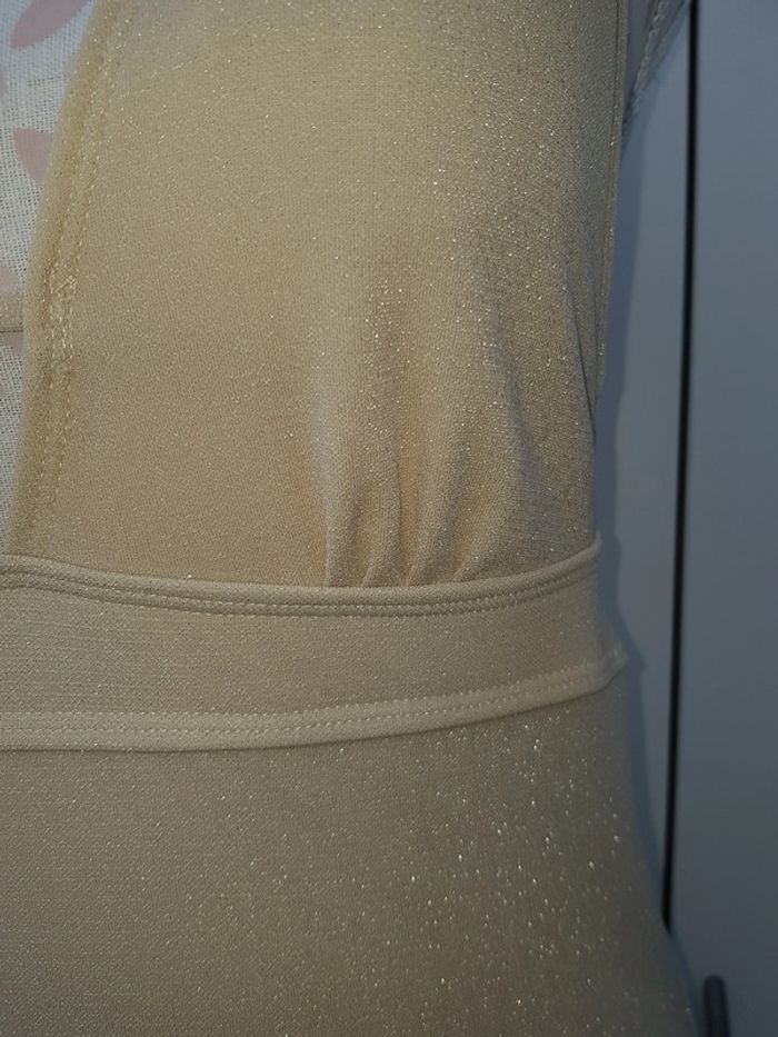 Maillot De Bain Beige Paillettes Brillant Taille M 38 - photo numéro 7