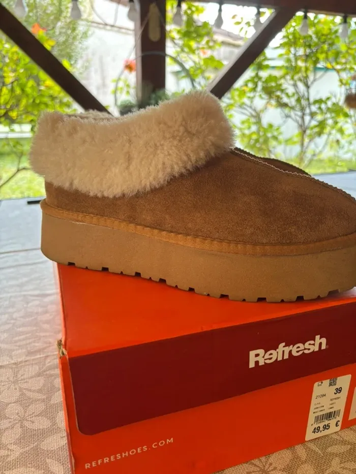 Chaussures fourrées camel Refresh (pointure 39) - photo numéro 5