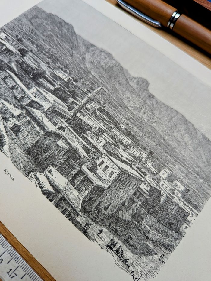Imprimée en 1894, Kyrenia, Chypre. Original Vintage Authentique - photo numéro 9