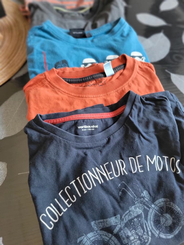 Lot de 5 tee-shirts manches longues garçon 8 ans - photo numéro 2