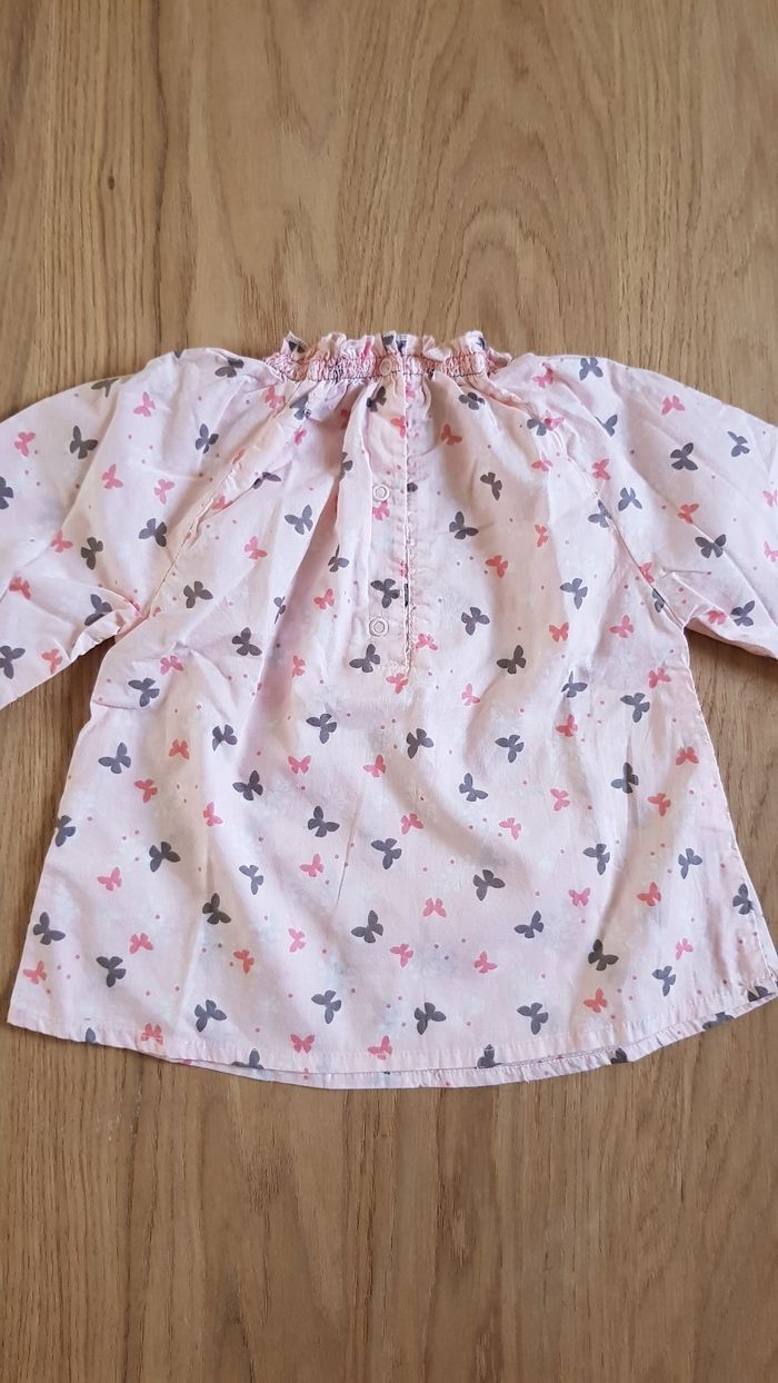 Blouse gemo 18 mois rose motifs papillons - photo numéro 5