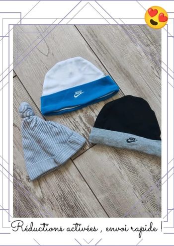 Lot 3 bonnets Nike et autre