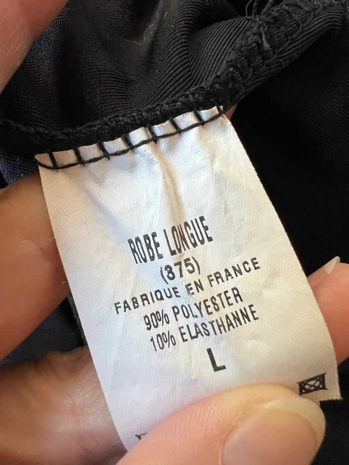 Sublime robe longue velours motifs abstraits Goth Vampire vintage made in France 90s - Taille M/L - photo numéro 7