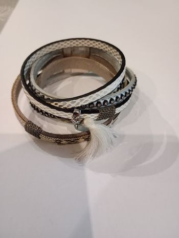 Bracelet lanières serpent