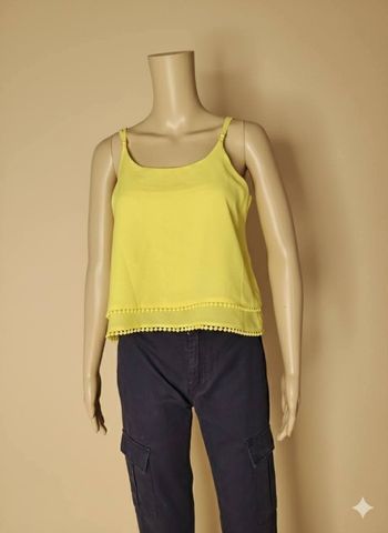 Débardeur fluide jaune poussin illusion - Neuf avec étiquette - Taille Unique