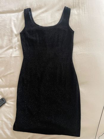 Robe noire maille irisée
