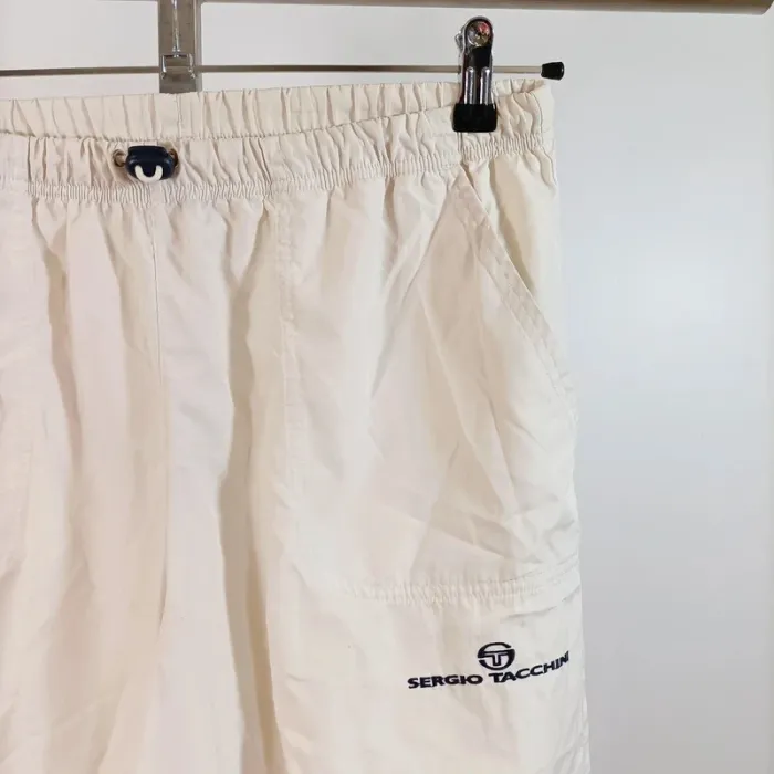 Short long écru Sergio Tacchini taille L coupe sportswear vintage A848 - photo numéro 3