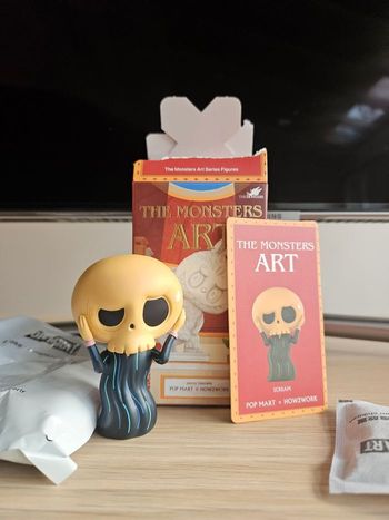 Figurine The Monster Art  The scream Pop Mart  série Louvre