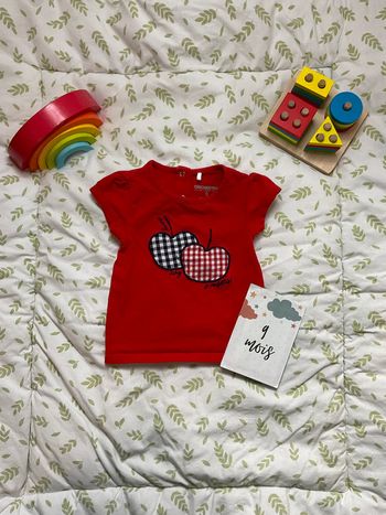 teeshirt manches courtes rouge 9 mois orchestra