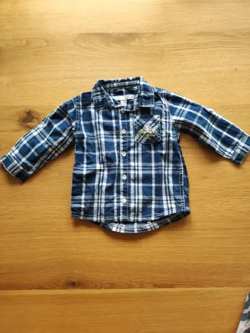 Chemise lulu castagnette bleue 12 mois