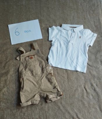 Salopette et polo blanc