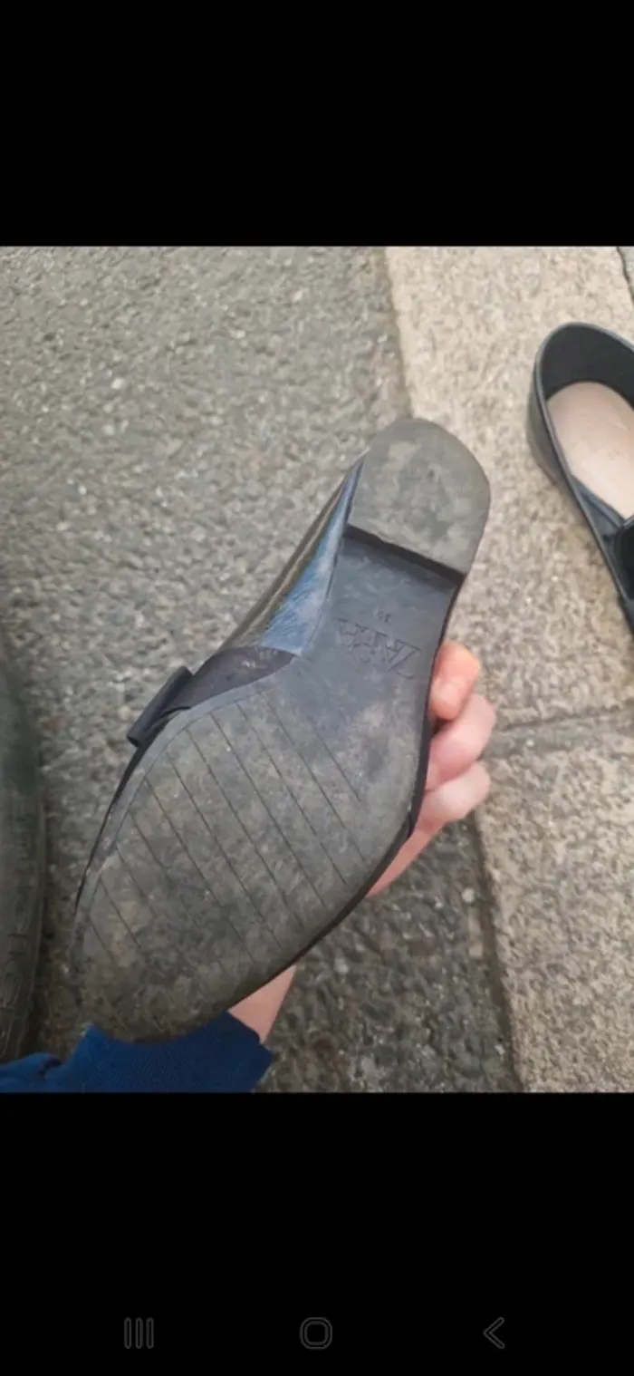 Beau mocassin noir zara taille 35 tres bon etat - photo numéro 5