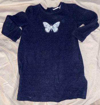 Robe motif papillon noir et blanc  18/24 mois