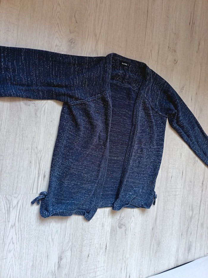 Gilet fille 14 ans in extenso tbe bleu marine paillete - photo numéro 8
