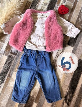 Magnifique Ensemble 3 Pièces - Fille - 6 Mois