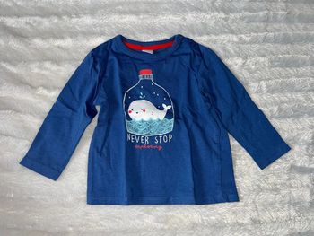 T-shirt manche longue bleu