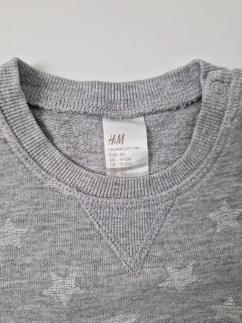 2 sweat H&M 12 mois. Taille GRAND plutôt 18 mois