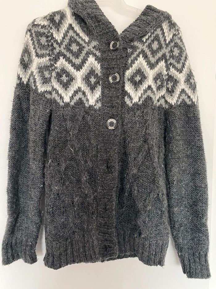 Gilet long à capuche