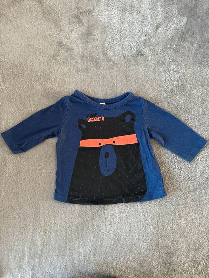 Tee-shirt manches longues - 3 mois - Carrefour