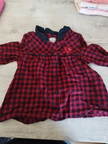 Chemise bordeaux et noir