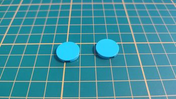 Lot x2 Tuile ronde 2x2 azur 6145255 pièce détachée Lego #B35