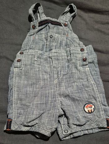 Ensemble salopette/T-shirt manches courtes 