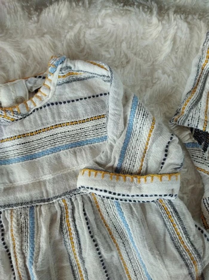 Ensemble (robe+boomer) Fille 3 mois Kiabi 100% coton - photo numéro 5