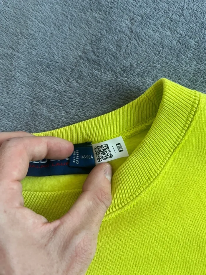 Sweat jaune vintage Polo Ralph Lauren – USA Flag – Taille M - photo numéro 4