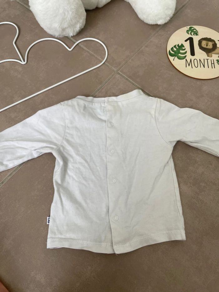T-shirt haut manches longues bébé mixte 1 mois obaibi - photo numéro 7
