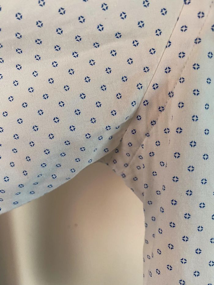 Chemise  cintrée café coton - photo numéro 9