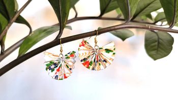 Boucles d'oreille origami washi Japon japonaise