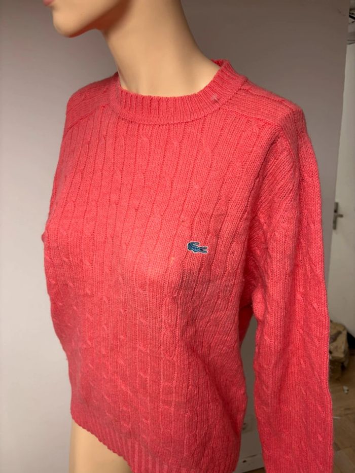 Pull en laine mérinos Lacoste zod vintage - photo numéro 3
