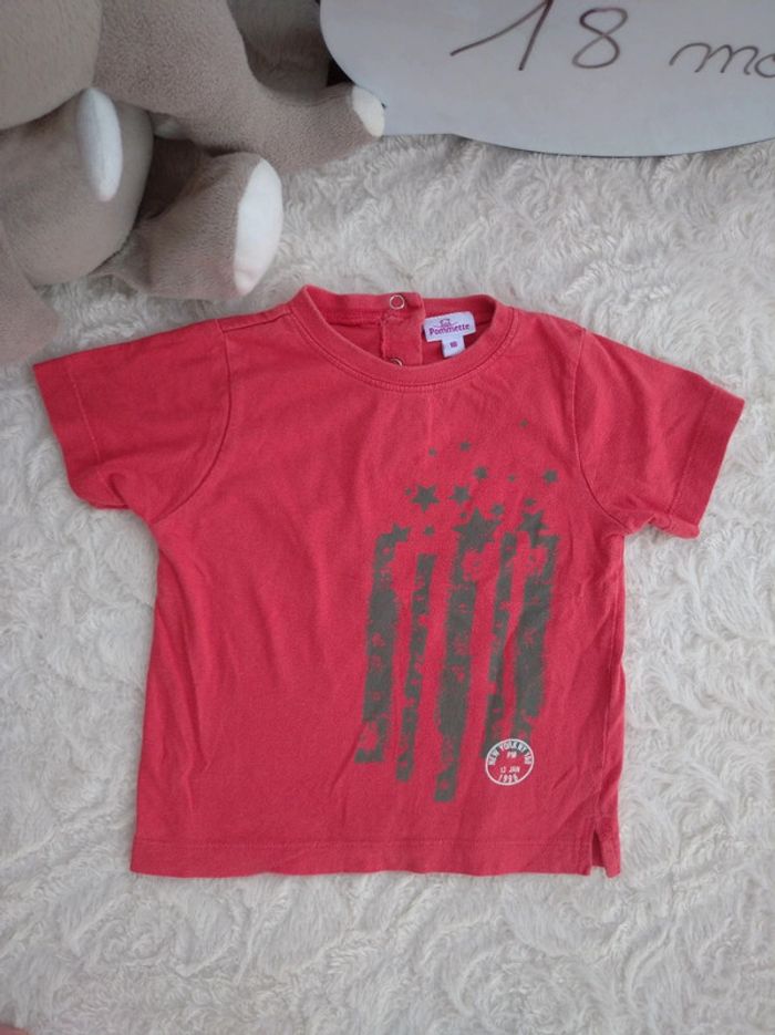 Tee shirt chemise manches courtes Garçon 18 mois Pommette 100% coton - photo numéro 2